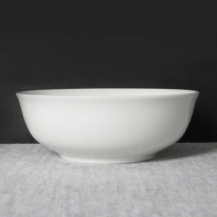 Avet Bol Plain White ø19.5 cm x 7 cm (6 Unidades) Hostelería Microondas Lavavajillas Alta Resistencia Blanco Luminoso Translúcido